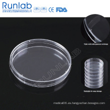 Placa de Petri de cultivo de plástico desechable de 90 * 15 mm con aprobación CE